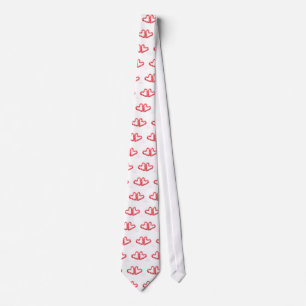 Candy cane hearts tie