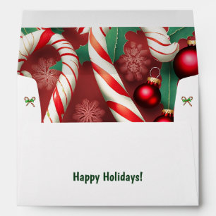 Candy Cane Holiday Envelope