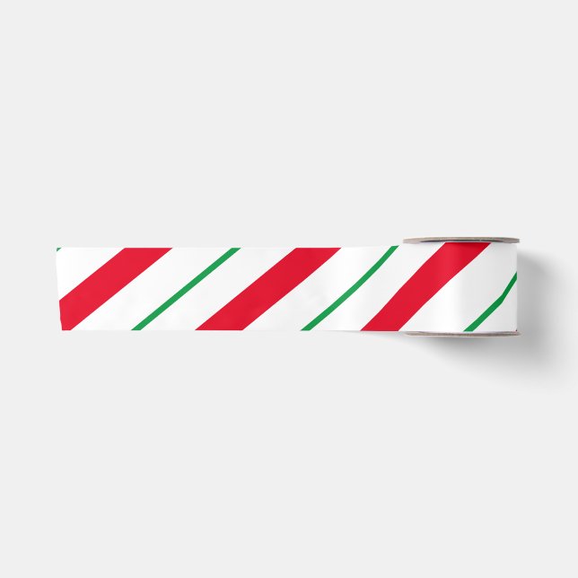 Candy Cane Holiday Satin Ribbon (Front)