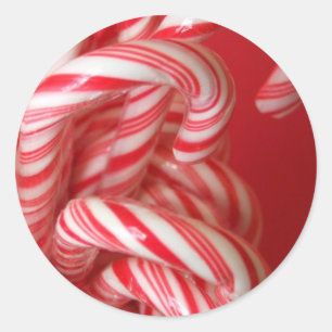Candy Cane Holiday Stickers and Envelope Seals