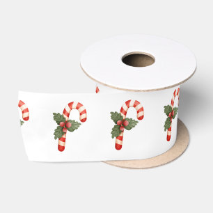 Candy Cane Holiday Xmas Christmas Gift Satin Ribbon