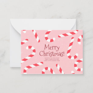 Candy Cane Holidays Personalized Merry Christmas Card