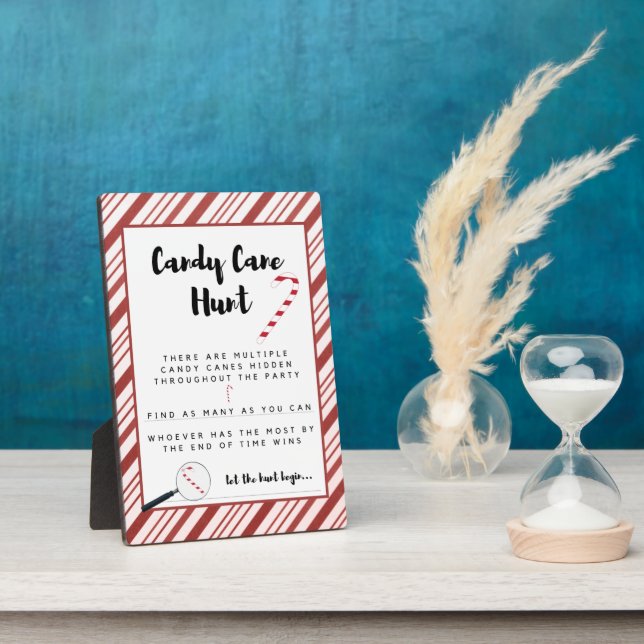 Candy Cane Hunt Game Plaque (Side)