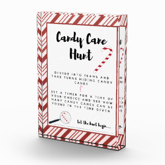 Candy Cane Hunt Sign Photo Block