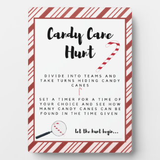 Candy Cane Hunt Sign Plaque