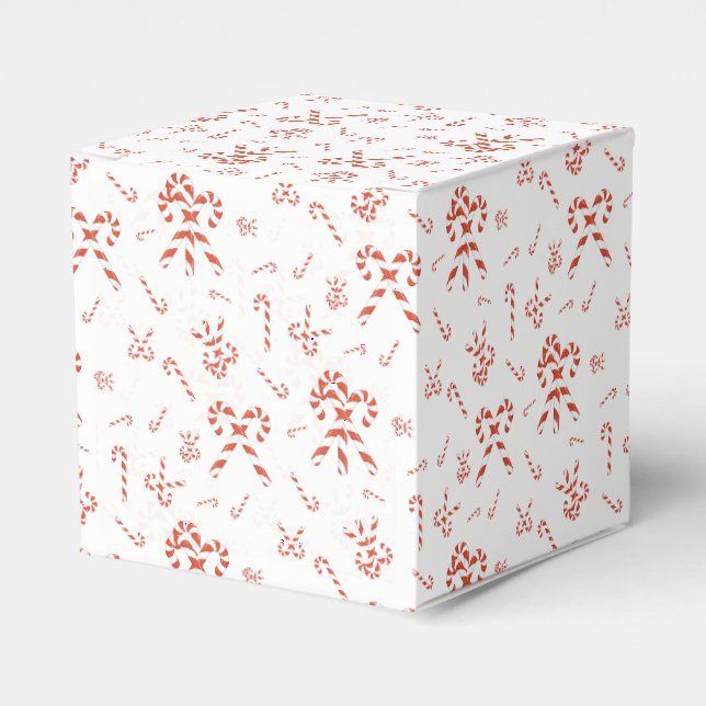 Candy Cane Jumble Favor Box (Front Side)