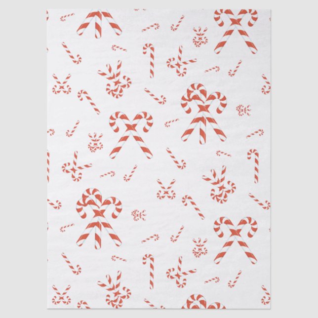 Candy Cane Jumble Tissue Paper (Front)