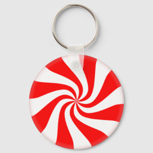Candy cane keychain