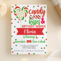 Candy Cane Kisses Birthday Wishes Party