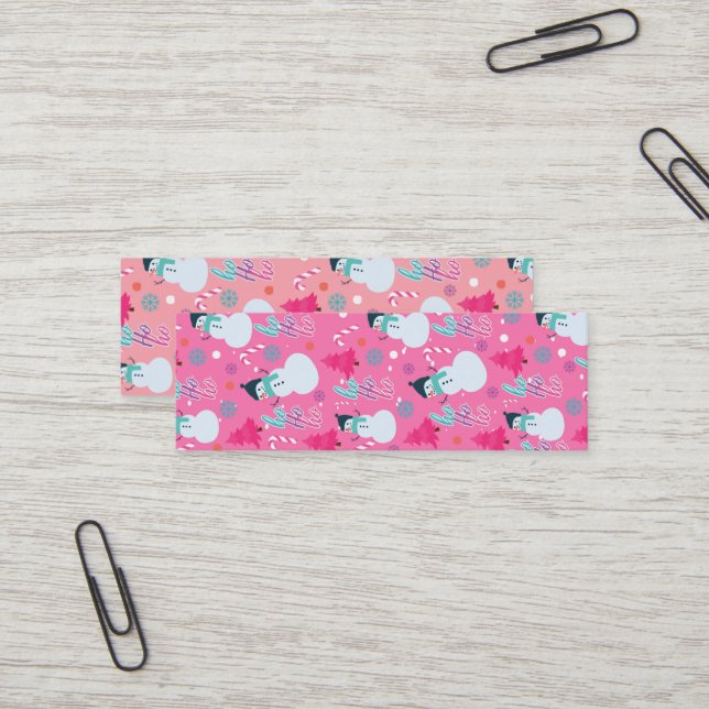Candy Cane Lane Christmas Bookmark  Mini Business Card (Front/Back In Situ)