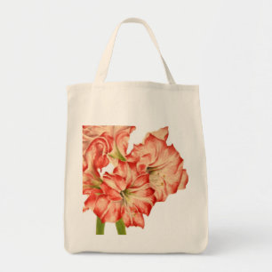 Candy Cane Lilies on a Grocery Tote Bag