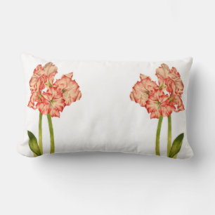 Candy Cane Lilies on a Lumbar Pillow