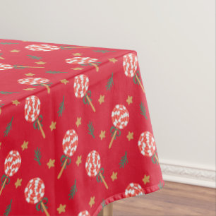 Candy Cane Lollipops Tablecloth