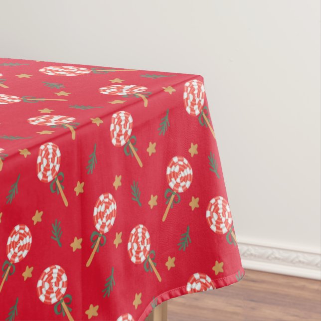 Candy Cane Lollipops  Tablecloth (In Situ)