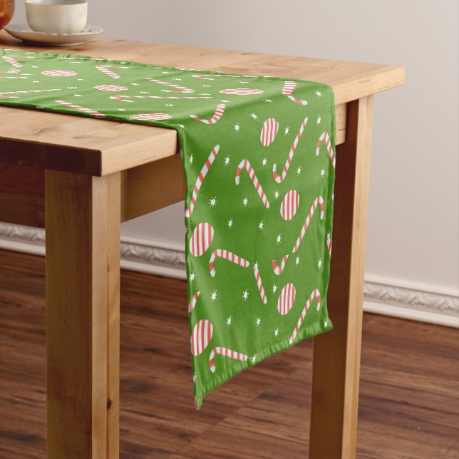 Candy Cane Magic Short Table Runner (In Situ)