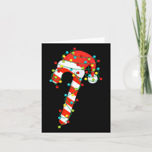 Candy Cane Merry And Bright Christmas Lights Men W Card