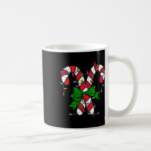 Candy Cane Merry And Bright Christmas Lights Men W Coffee Mug