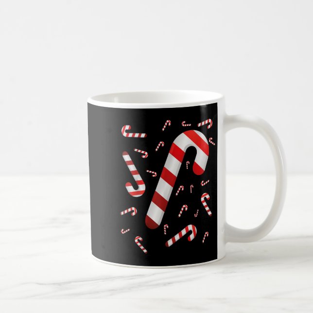 Candy Cane Merry And Bright Red And White Candy Co Coffee Mug (Right)