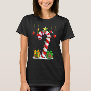 Candy Cane Merry and Bright Red and White Candy Co T-Shirt