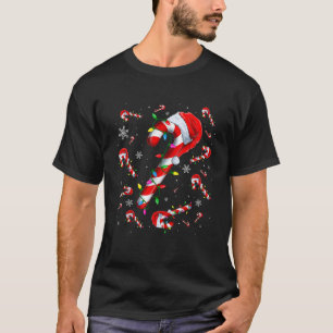 Candy Cane Merry and Bright Red White Lights Chris T-Shirt