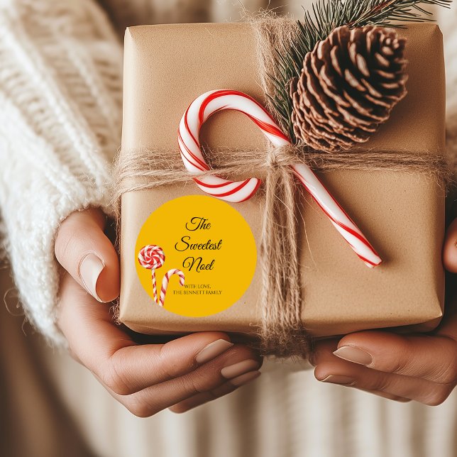 Candy Cane Noël Autocollant | Le plus doux Noël C (Créateur téléchargé)