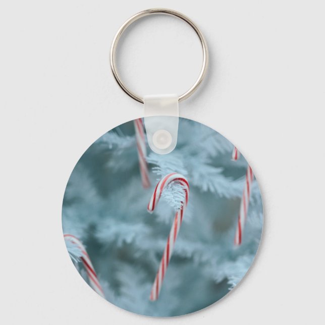 Candy Cane on Tree Keychain (Front)