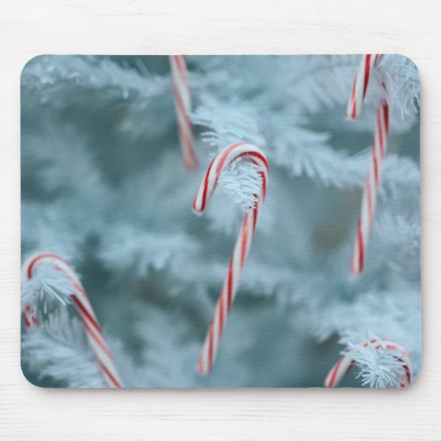 Candy Cane on Tree Mouse Pad (Front)