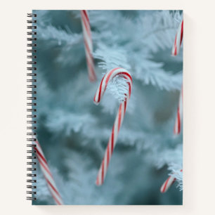 Candy Cane on Tree Notebook