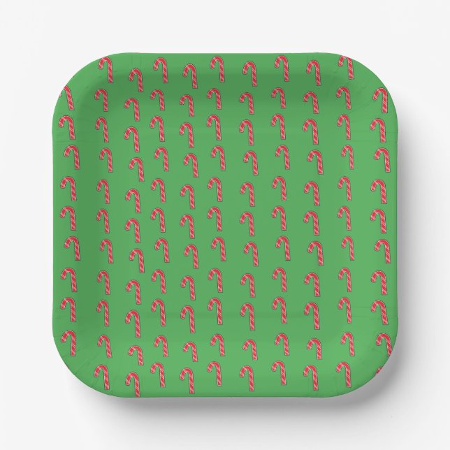 Candy Cane Paper Plate (Front)