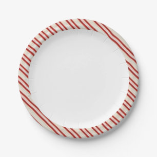Candy Cane Paper Plates