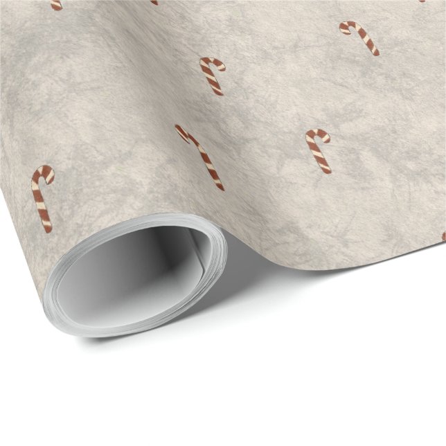 Candy Cane Pattern Wrapping Paper (Roll Corner)