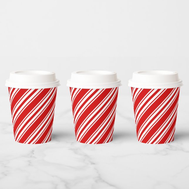 candy cane patterned paper cups (Multi)