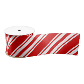 candy cane patterned  satin ribbon