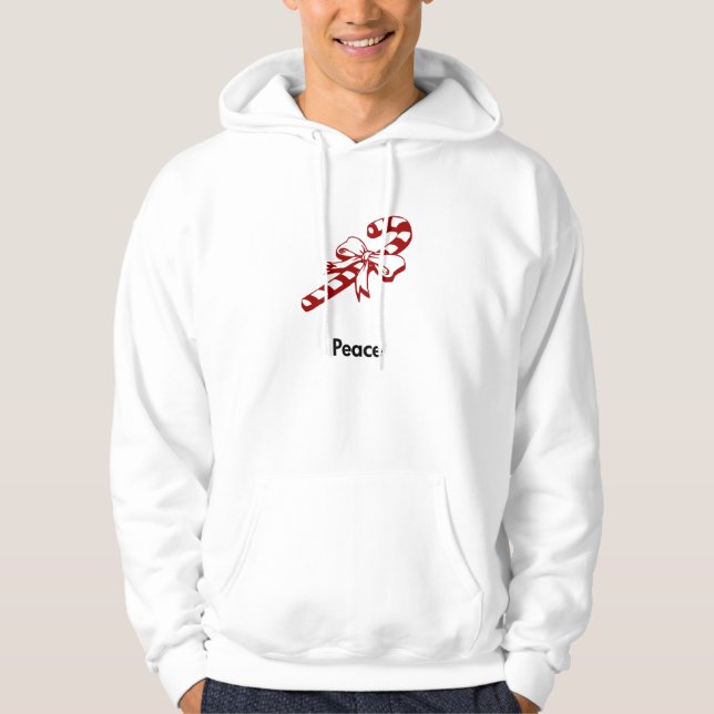 Candy Cane Peace Hoodie (Front)