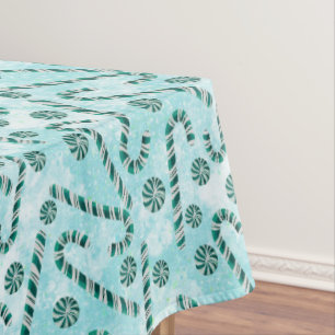 Candy Cane peppermint christmas  Tablecloth