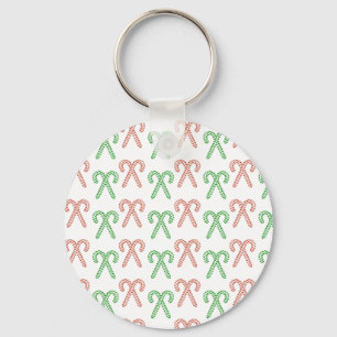 Candy cane/peppermint keychain