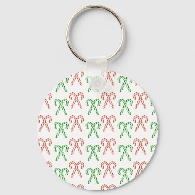 Candy cane/peppermint keychain (Front)