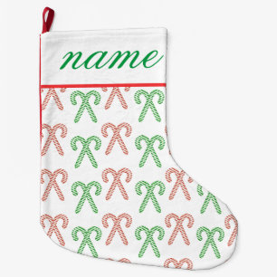 Candy cane/peppermint personalized large christmas stocking