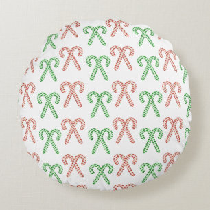 Candy cane/peppermint round pillow