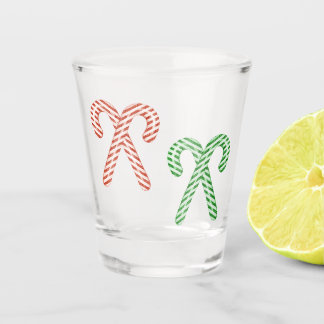 Candy cane/peppermint shot glass