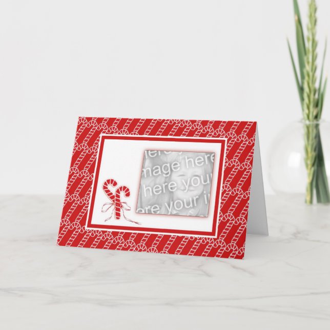 Candy Cane Photo Card (Front)