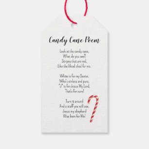 Candy Cane Poem Classic Gift Tags