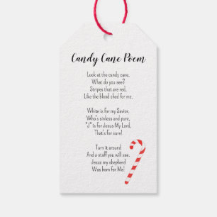 Candy Cane Poem Classic Gift Tags