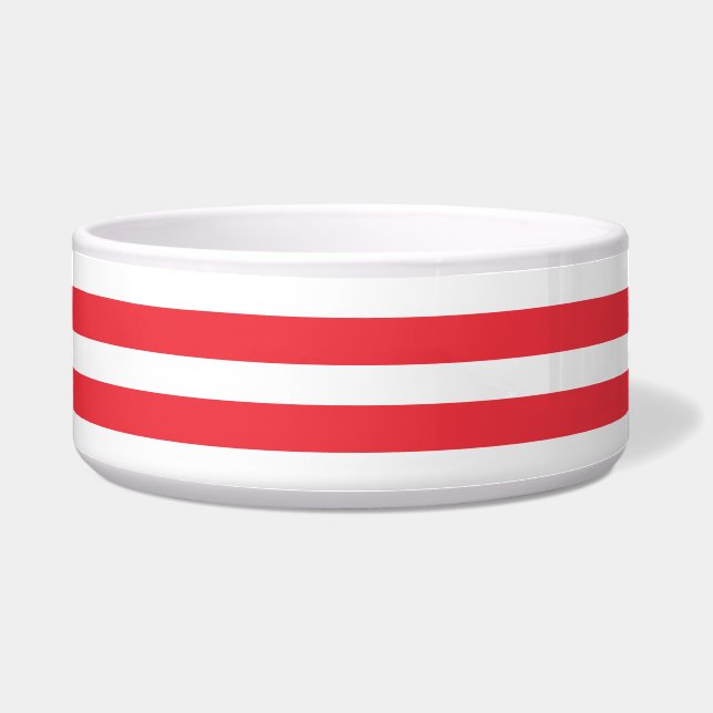 Candy Cane Red and White Simple Horizontal Striped (Front)