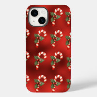 Candy Cane Red Metallic Holiday Cute