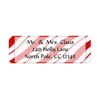 Candy Cane Return Address Label