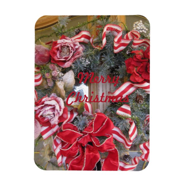 Candy Cane Ribbon Magnet (Vertical)