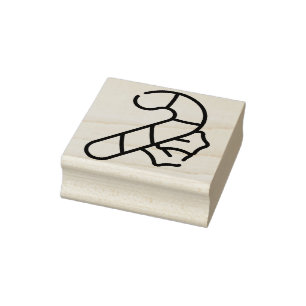 candy cane rubber stamp