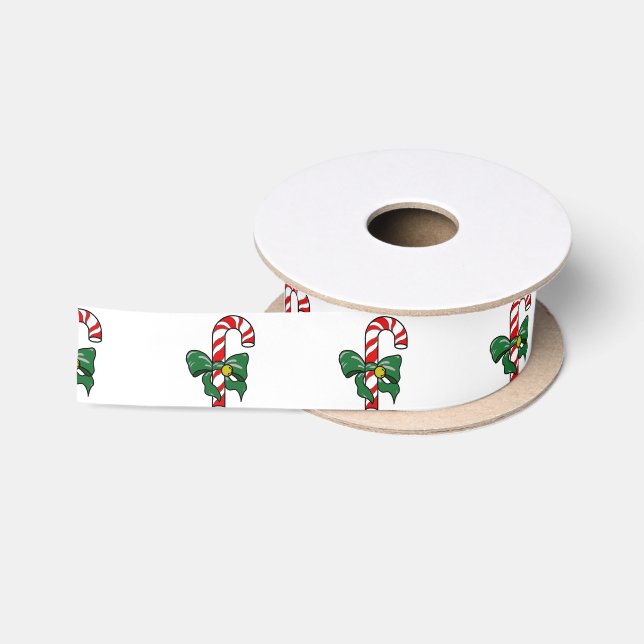 Candy Cane Satin Ribbon (Spool)