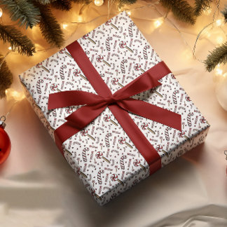 Candy Cane set of 3 Wrapping Paper 
